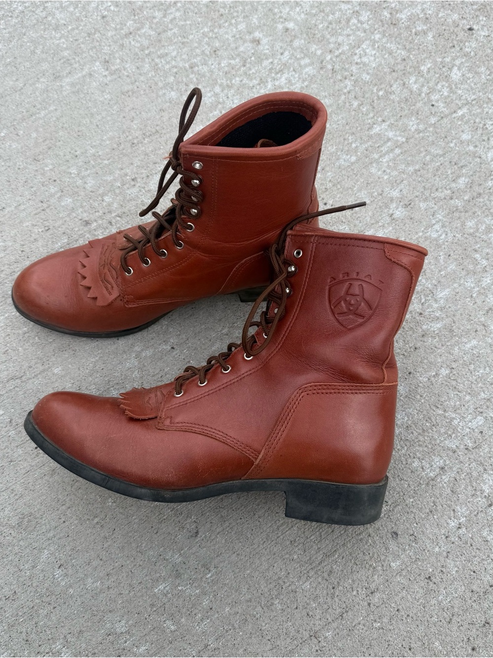 Ariat Mens brown Lace-up Heritage Western Lacer Boots Mens 10 D western cowboy